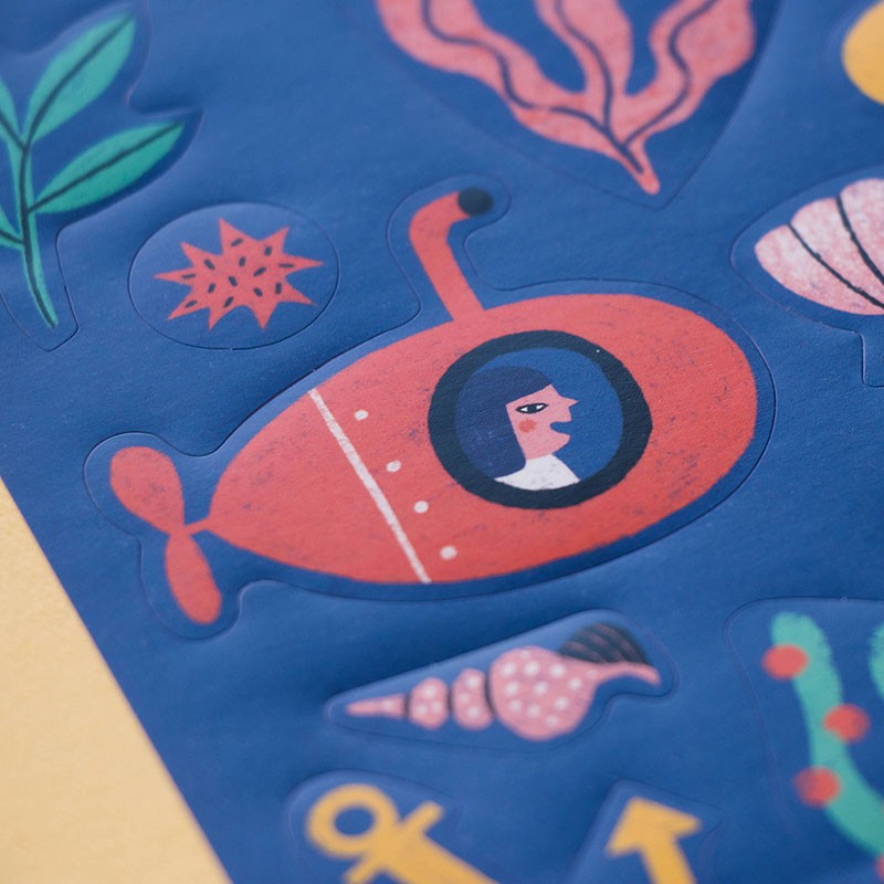 Creative activity with stickers